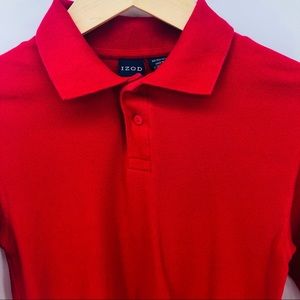 IZOD Polo Red Long Sleeve Shirt Boys M 10 12